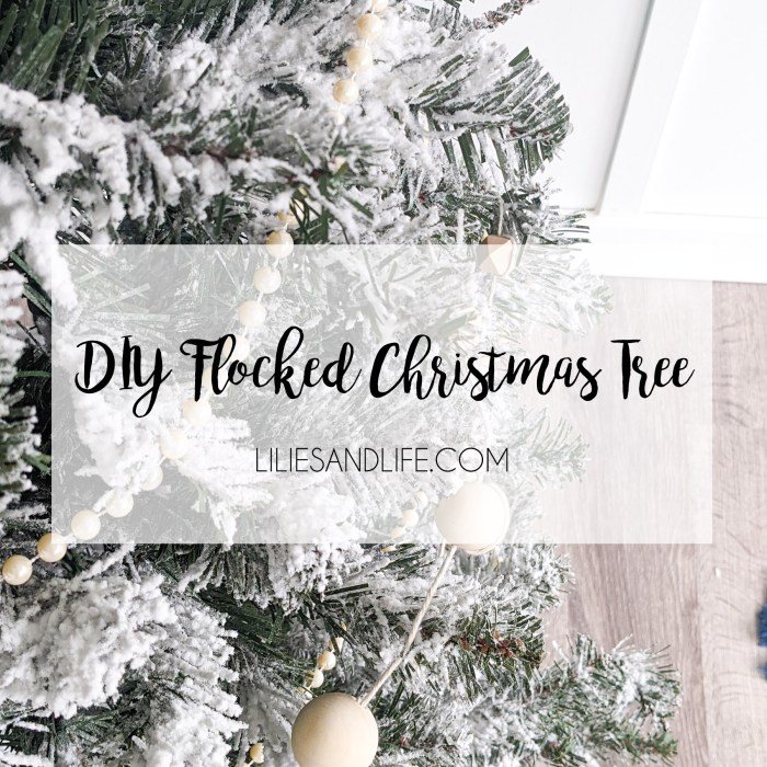 Diy flock a christmas tree