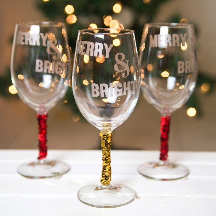 Diy wine glasses christmas