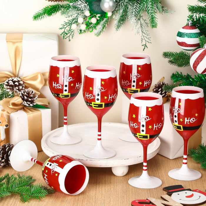 Diy wine glasses christmas