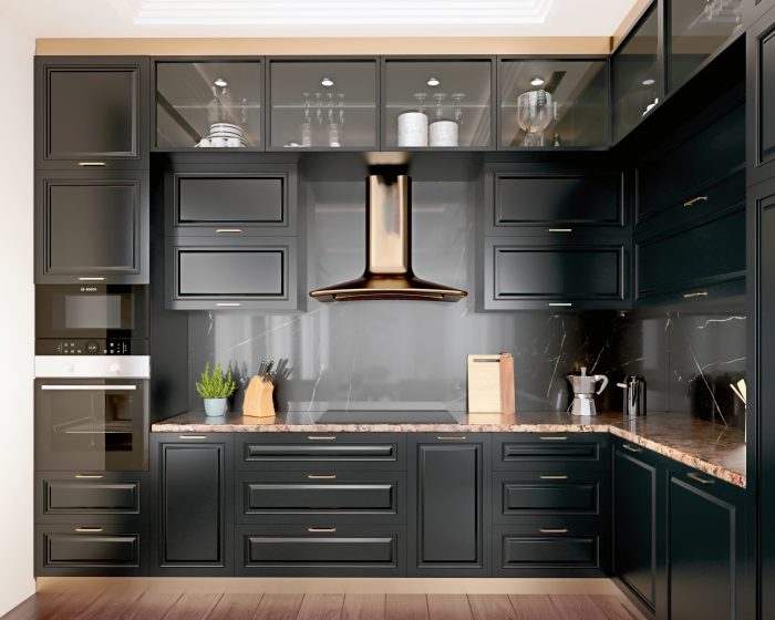 Kitchen decor for dark cabinets