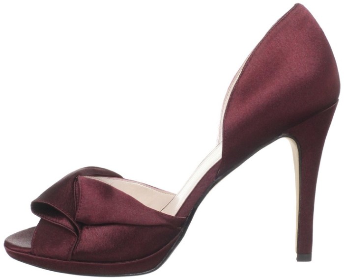 Womens burgundy dress shoes for wedding