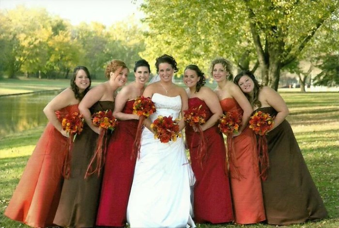 Bridesmaid dress colors for fall wedding