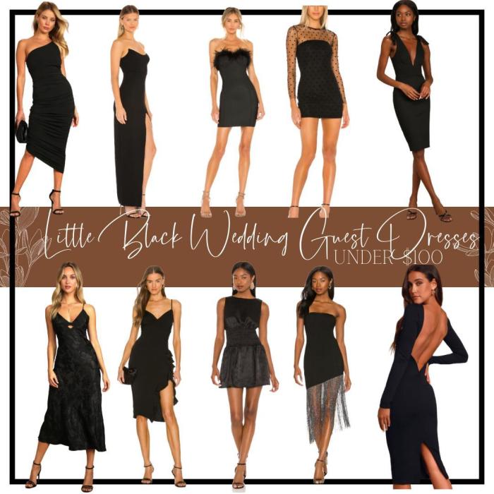 Black formal dress wedding guest