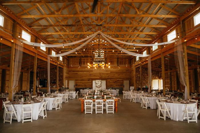 Blue dress barn wedding venue