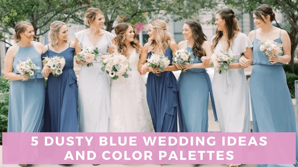 Dusty blue formal dress for wedding