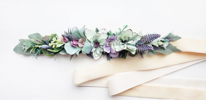 Flower wedding dress belt