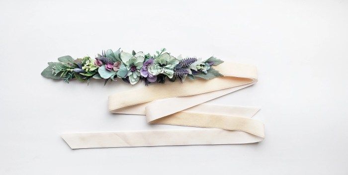 Flower wedding dress belt