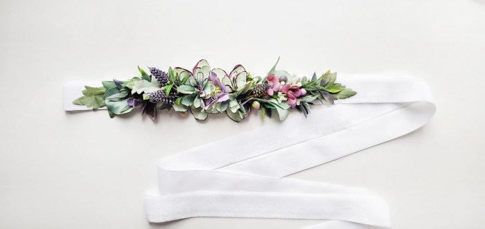 Floral wedding dress belt