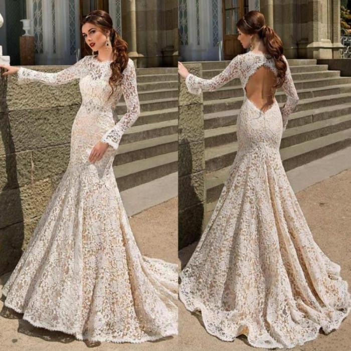 Fit and flare sparkle wedding dress