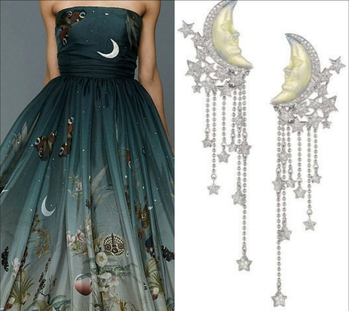 Celestial wedding guest dress