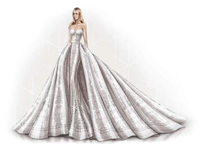 Elegant wedding dress design